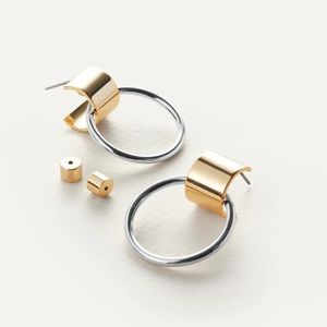 Jenny Bird Faye Knockers two tone earrings